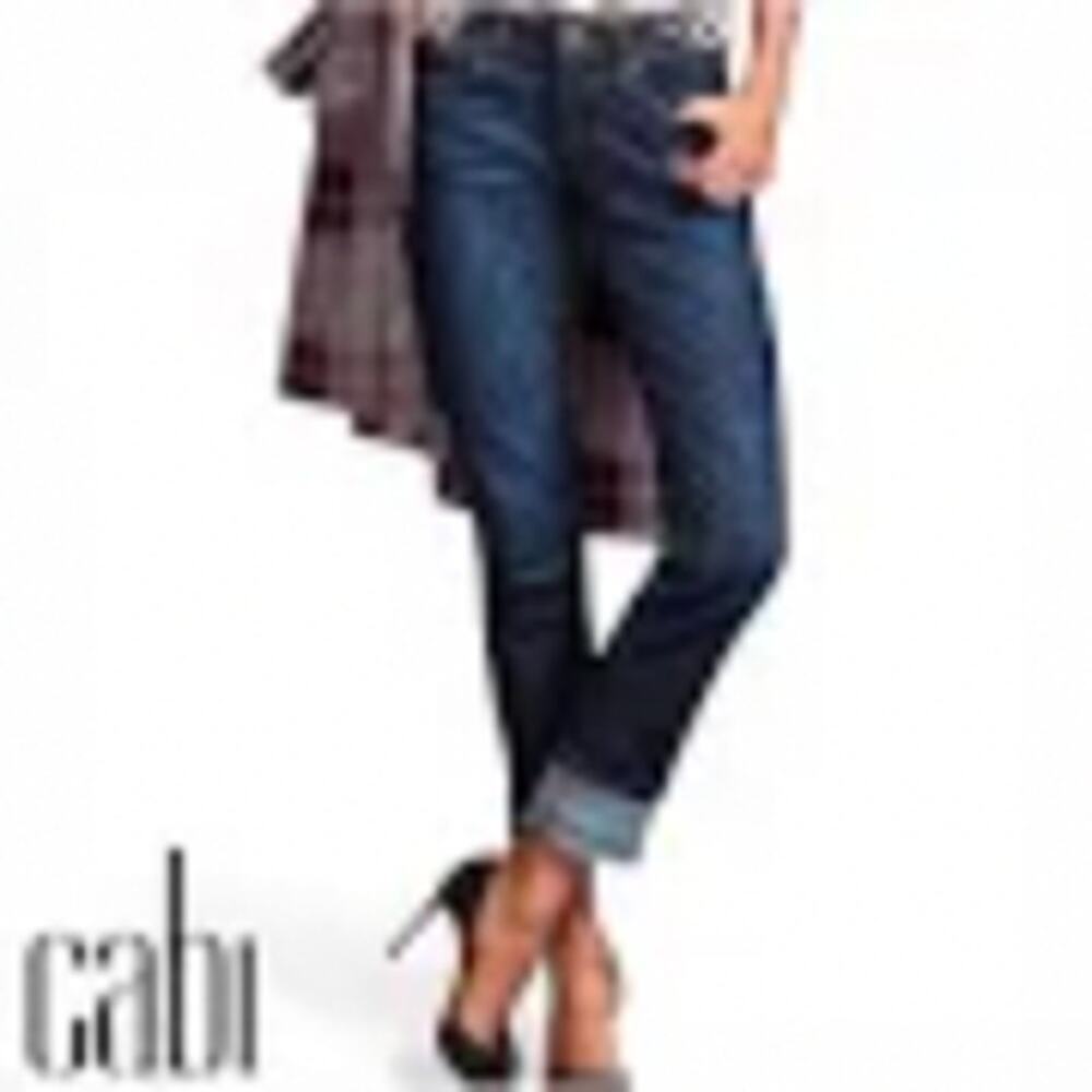 cAbi jeans #334 Lou Lou medium wash straight leg blue jeans women's size 8